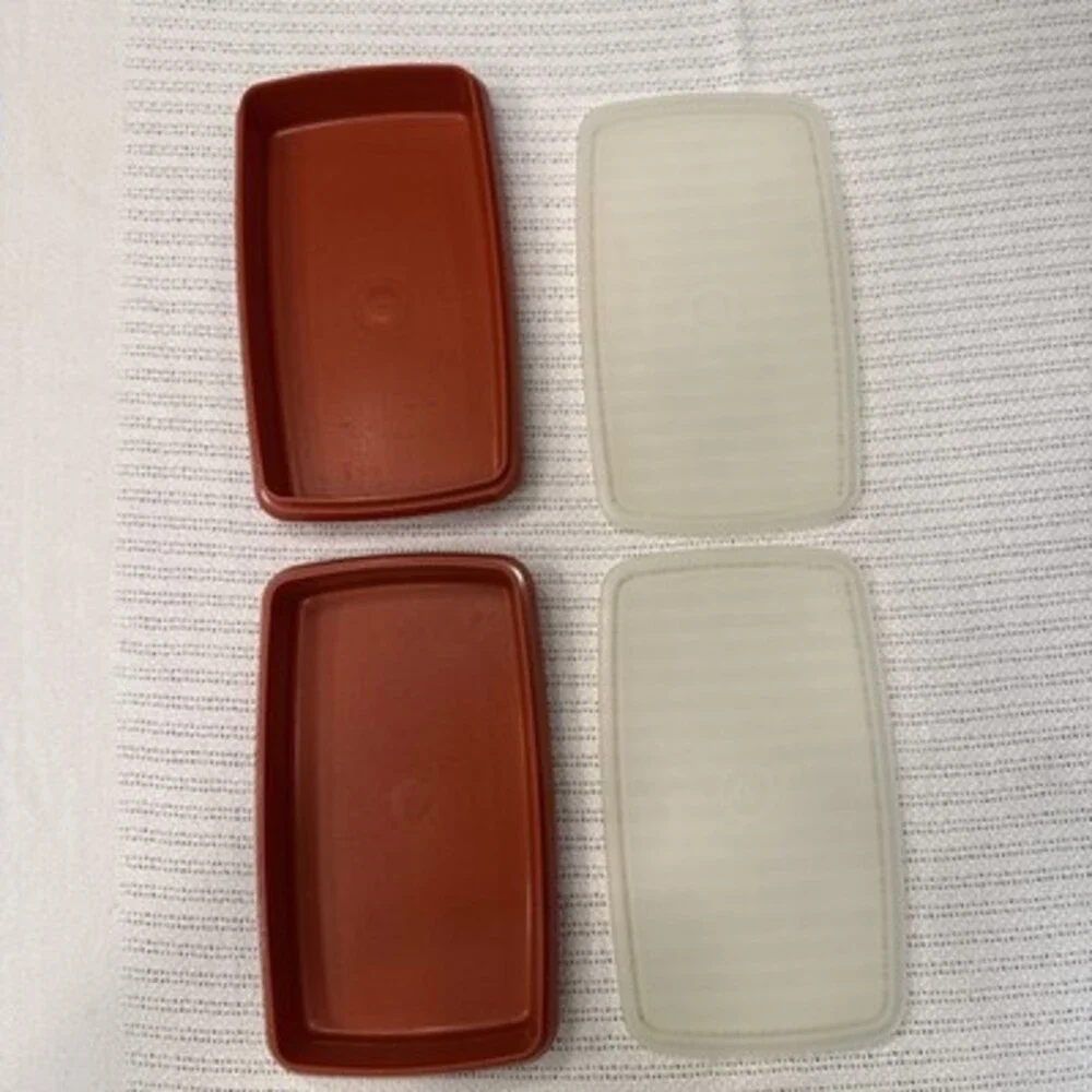 4 P.C. Tupperware Set Paprika Red 2-816,1-1292,1-794 Lot Of 4